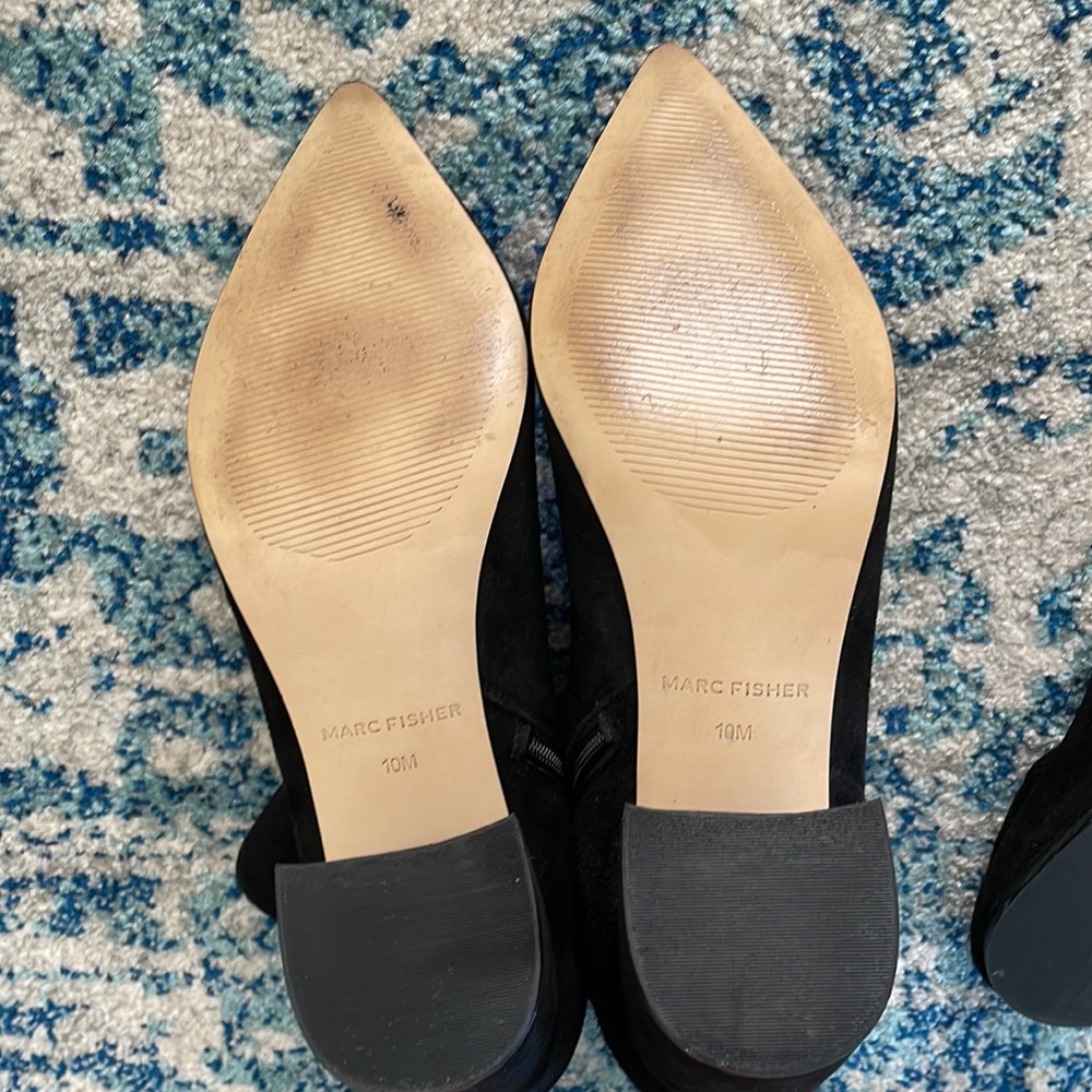 Marc Fisher Retire Black Suede Booties - Picture 6 of 6